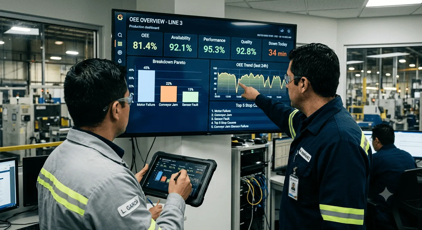 Dashboard OEE en planta