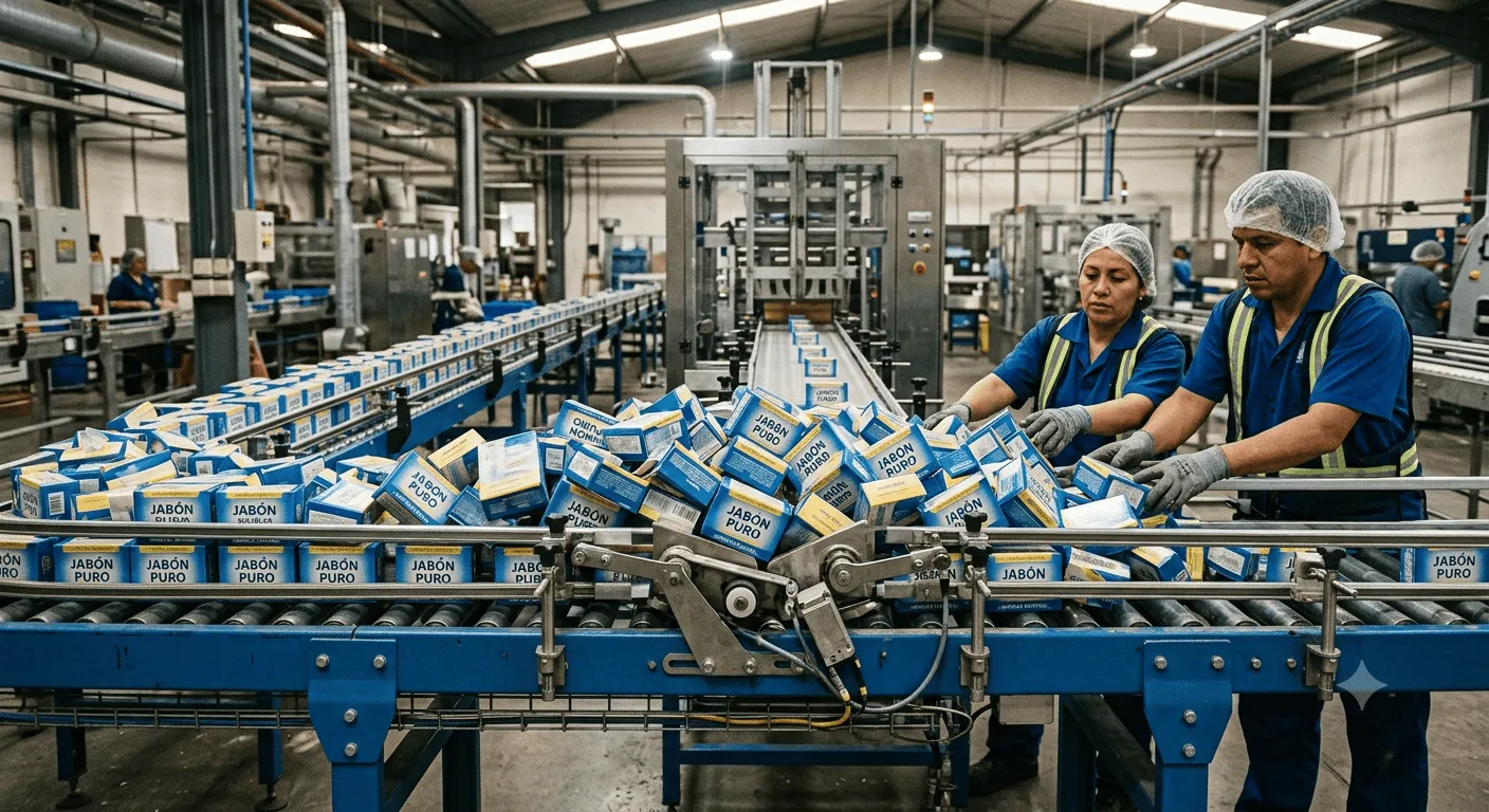 Línea de producción industrial
